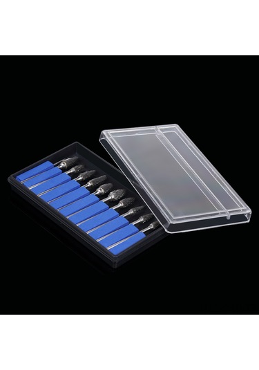 Samdoo Diş Taşlama Ve Parlatma İçin 10'lu Tungsten Çelik Uç Takımı - 2.35mm Uç Çapı, Profesyonel Diş Makinaları İçin