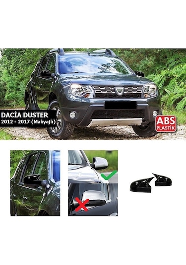 Dacia Duster 1 Makyajlı Kasa Yarasa Ayna Kapak - Piano Black