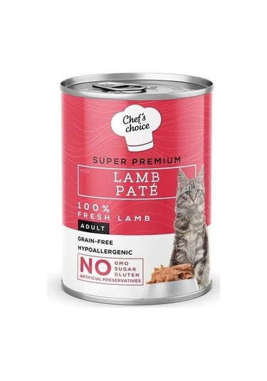 Chef's Choice Tahılsız Kuzu Etli Ezme Kedi Konservesi 400 Gr
