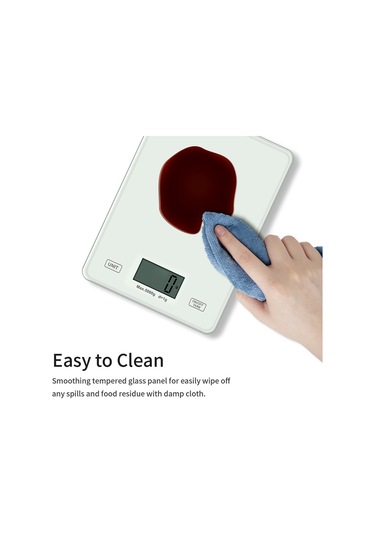 Hangfox Mutfak Terazisi - Hassas 5kg/1g Ölçüm, Cam Platform, G/oz/lb Dönüşüm 112 Karakter Çok Renkli