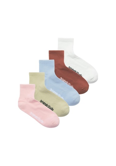 Jacvesterbro Short Tennıs Socks 5 Pack Kiremit Siyah