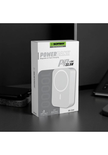 Br-044 Br-044 10.000 Mah Magsafe P.bank Type-c + Usb Giriş-çıkı BEYAZ