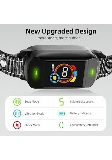 Uu0297 Köpek Eğitim Cihazı Köpekler İçin Havlama Tasması Renkli Siyah