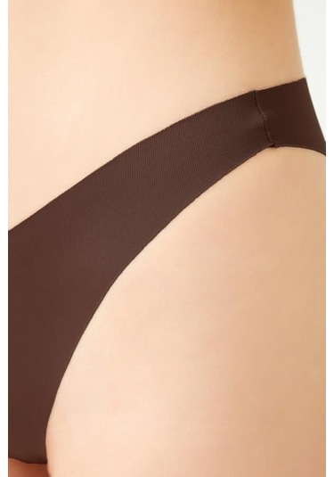 Lazer Kesim Kadın Brezilya Külot 3'lü Paket-2 Renkli-3 Çok Renkli