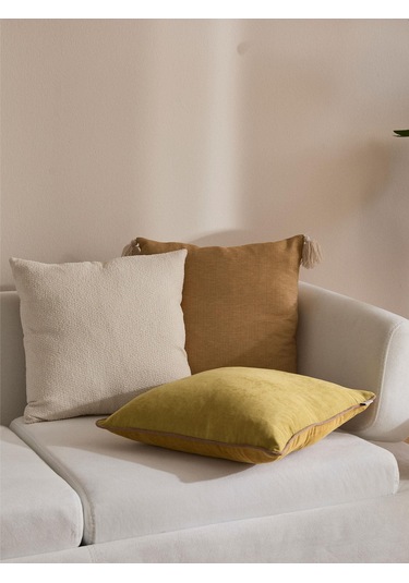 Sunroot 3'lü Kırlent Kılıf Seti Altın