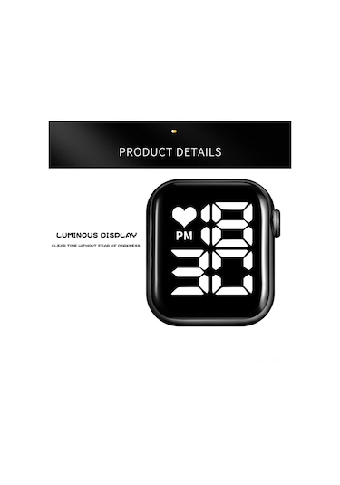 Tenfowee Xr4563 Spor Led Saat - 50m Su Geçirmez, Gece Işığı, Tarih/ay Gösterimi, 24 Saatli, Uzun Pil Ömrü, Tpu Kordon - Turuncu