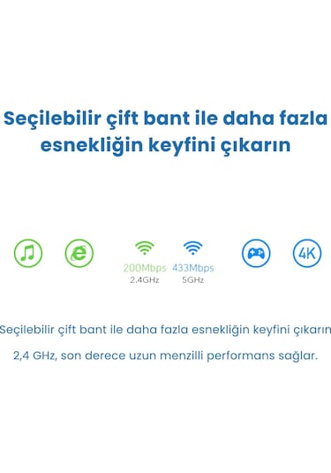 Cudy Wu650 5ghz 433mbps, 2.4ghz 200mbps Wi-fi Mini Usb Adaptör Ac1200 Serisi