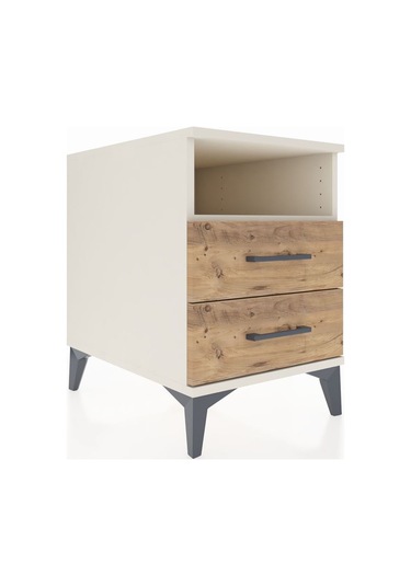 Kronos Komodin Tek Raflı 2 Çekmeceli 44x59x64 Aytaşı-çam Aytaşı