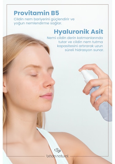 Bade Natural Vitamist Provitamin B5 & Hyaluronik Asit Yüz Spreyi 100 ML