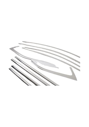 Skoda Super B Cam Çıtası Komple Set Çerçevesi Kromu Nikelajı 2015-2023