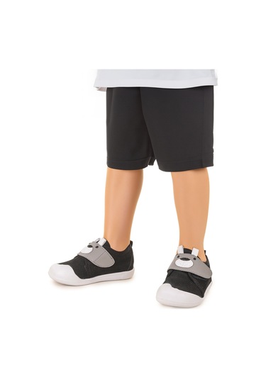 Kiko Kids Winni Cırtlı Erkek Bebek İlk Adım Panduf Ayakkabı Siyah