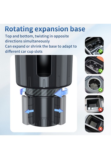 Reedark 360 Dönebilen Çift Başlıklı Araç Fanı - 3 Hız Ayarlı, Renkli Led Işıklı, 12v/24v Usb Şarjlı Otomobil Soğutucu