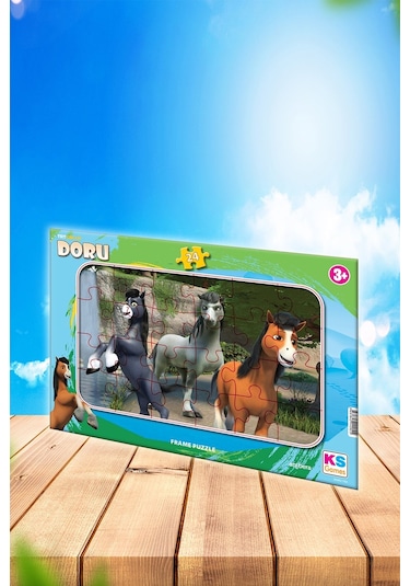 Ks Games Trt Çocuk Doru 24 Parça Frame Puzzle/Yapboz