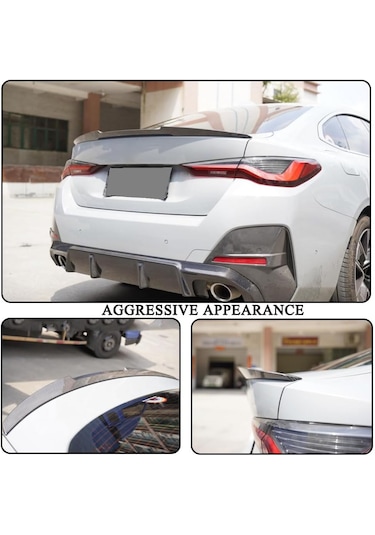 Bmw G26 Yarasa M4 Spoiler İthal Parlak Siyah Abs Plastik 2021+