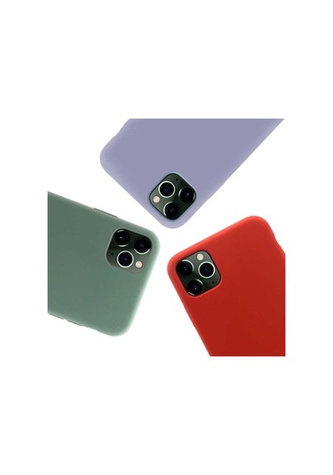Apple Uyumlu iPhone 11 Pro Max Kılıf Zore Silk Silikon Kırmızı
