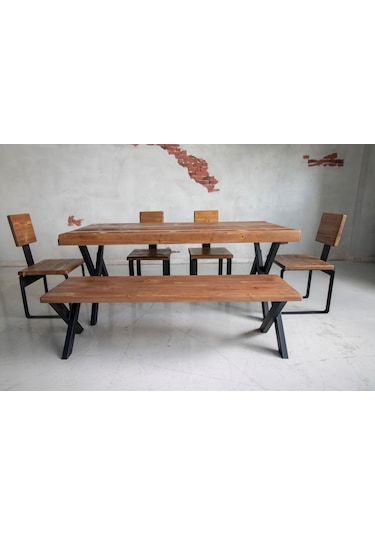 Deryawood Deryawood Dogal Agaç Mutfak Masası