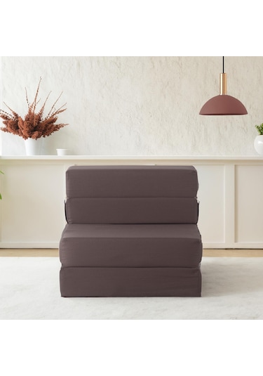 Valeria Katlanır Yatak Olabilen Koltuk Tek Kişilik Kahverengi