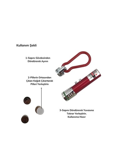 Seçkin Trend 3 Fonksiyonlu Kırmızı Beyaz Işıklı Led Lazer Kedi Köpek Oyuncak Anahtarlık Çok Renkli