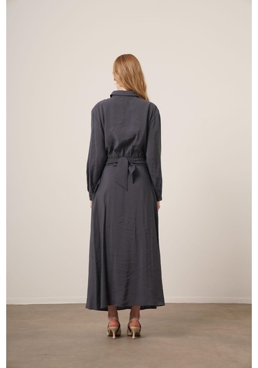 Ftz Women Kadın Modal Etekli Takım Füme 30714 Füme