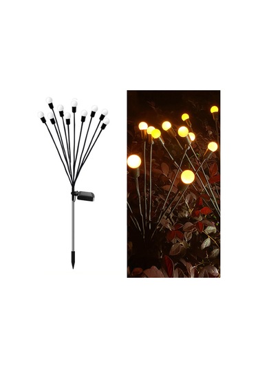 Dianziye Güneş Enerjili Sallanan 10 Led Işık, Bahçe Dekorasyonu, Isınma Işığı, Otomatik Aç-kapat, Ip65 Su Geçirmez, Çim Bahçesi Lambası - 1 Adet Diğer