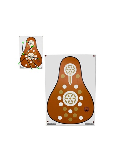 Okcubaba Vinil Geleneksel Okçuluk Hedef Yüzü 80x115 Cm Açık Kahve