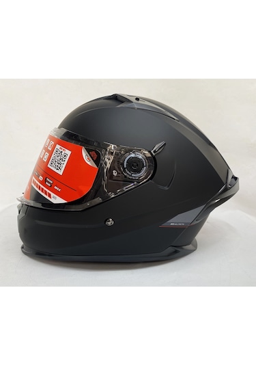 Mt Braker Sv A1 Şefaf Vizörlü İç Güneş Vizörlü Kapalı Motosiklet Kaskı Mat Siyah