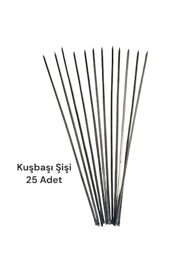 Kuşbaşı Şişi 25 Adet 55 Cm,et Mangal Yassı Şiş,barbekü Şişi,