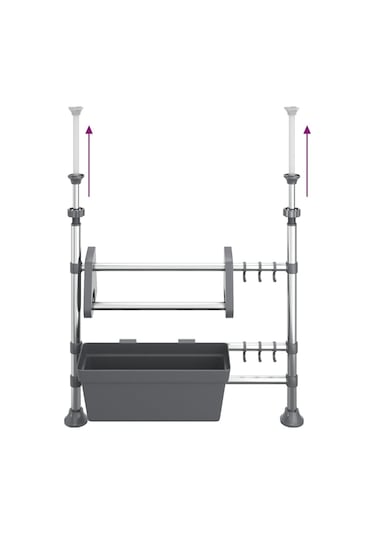 Vidaxl Ayarlanabilir Mutfak Saklama Alüminyum -