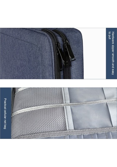 Sones İpad İçin Büyük Naylon Su Geçirmez Kutu Tipi Çok İşlevli Saklama Çantası, Boyut: 29 X 21 X 8 Cm Lacivert