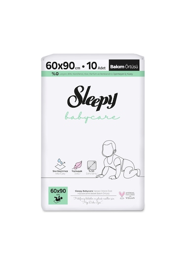 Sleepy Babycare Bebek Bakım Örtüsü 60 x 90 CM 10 Adet