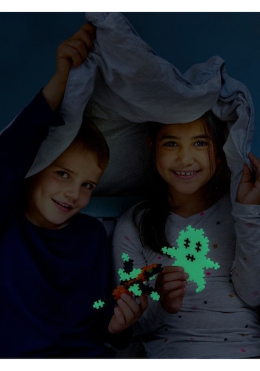 Plus - Plus Minecraft Temalı Silindir Kutuda Glow Lego Yapı Oyuncağı 100 Parça 4282