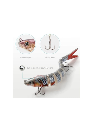 Valkyrie 8 Eklemli 3d Oynak Rapala 13 5gr Sahte Balık Yem Wobblers Swimbait Tuzlu Ve Tatlı Su