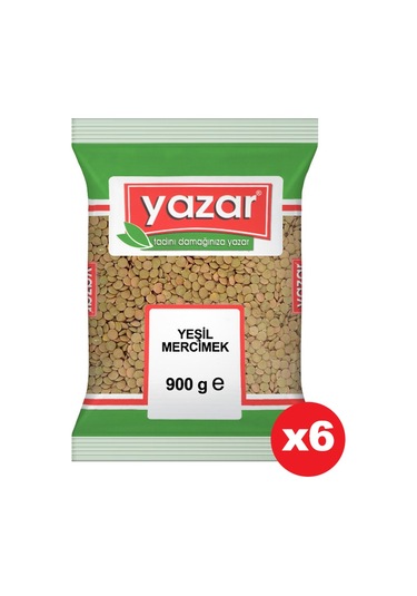 Yazar Yeşil Mercimek 6 x 900 G