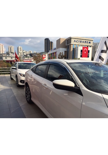 Honda Civic Fc5 Cam Rüzgarlığı Kromlu 2016-2017-2018-2019