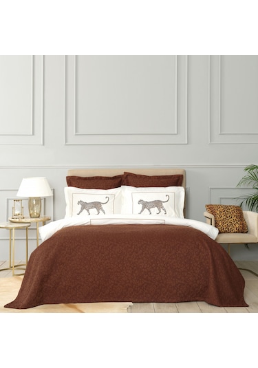 Karaca Home Wild Kahve Çift Kişilik Yatak Örtüsü Kahverengi