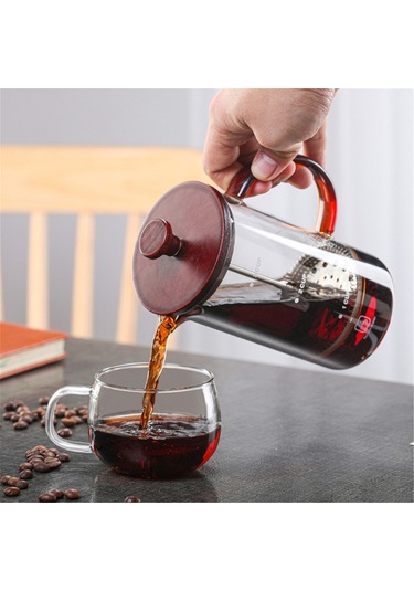 Suofeng Paslanmaz Çelik Ve Borosilikat Camdan Yapılmış 14oz Fransız Pres Kahve Makinesi Diğer