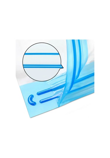 Hangfox 6 Adet 50x70cm Orta Boy Vakumlu Depolama Çantaları - İçki, Kumaş, Battaniye İçin Hafifletici Ve Su Geçirmez Saklama Çantaları Şeffaf