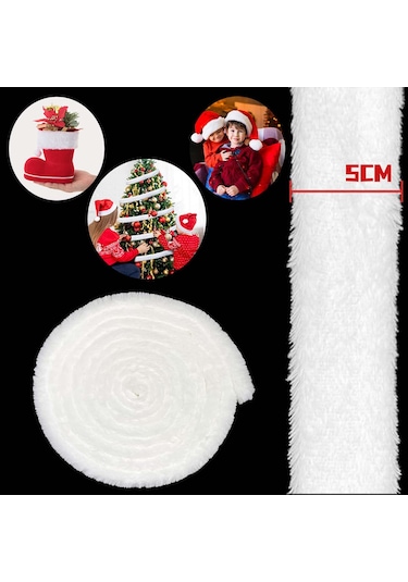 Suntek Yapay Kürk Kurdele Şerit Uzunluğu 15m El Beyaz