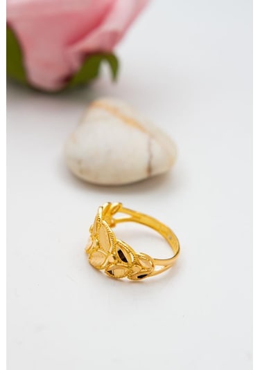 Latif Kuyumculuk 22 Ayar Altın Kalemli Yaprak Kadın Yüzük Lkyzk1538