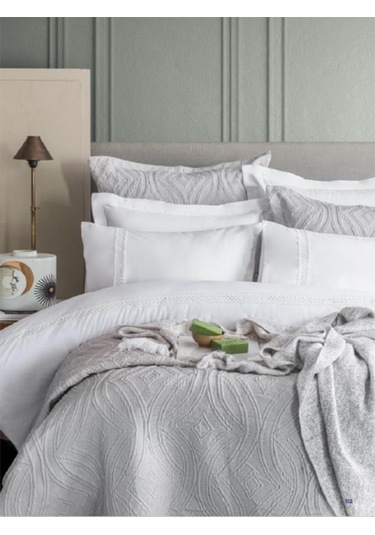 Apricitas Home Çift Kişilik Yatak Örtülü Nevresim Set Belmont Gray