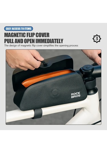 Willowhaven 1pc Royal Blue Rock Bros Manyetik Bisiklet Üst Boru Çantası Ayarlanabilir Kayış Dayanıklı Polyester Ahşap