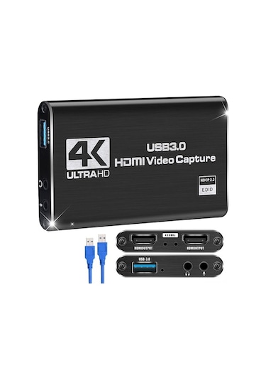 Pazly 4k Oyun Yakalama Kartı - Switch, Ps4, Pc İçin Hd Kayıt Ve Canlı Yayın Cihazı