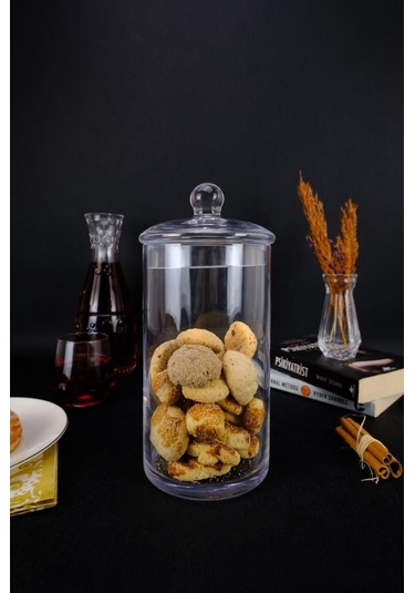 Digithome Tekli Cam Kapaklı Erzak Saklama Kabı Kavanoz Şeffaf 25,5 Cm Kv.sln.004 C1-1-288