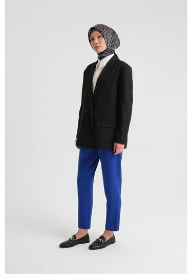 Armine Yüksek Bel Havuç Pantolon Ort2518 Saks Mavi