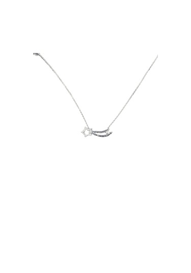 925 Ayar İthal Gümüş Kuyruklu Yıldız Model Gümüş Renk Kolye Şık Ve Anlamlı Tasarım Hediye Gümüş