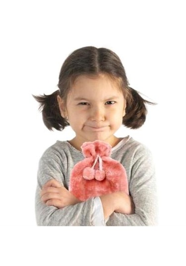 Petinka Ponponlu Peluş Sıcak Su Torbası Kırmızı 2 L