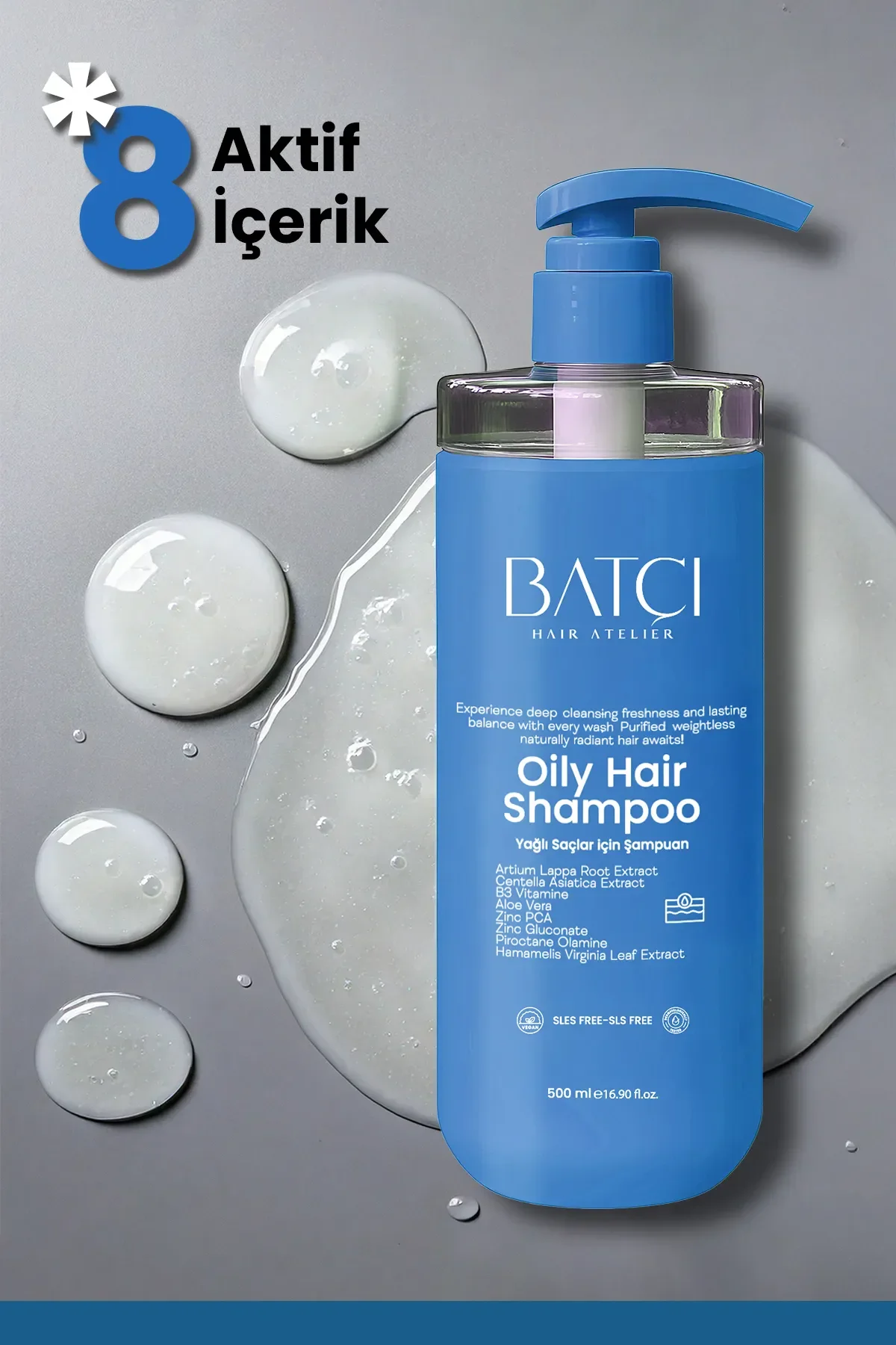 Yağlı Saç Derisi Ve Yağlı Saçlara Özel Yağlanma Karşıtı Saç Bakım Şampuan 500 Ml Tüm Saçlar