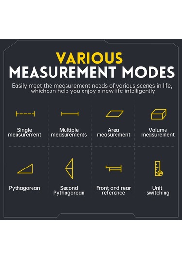 Fnirsi Ir40 Akıllı 40mt Lazer Metre Mesafe Ölçer