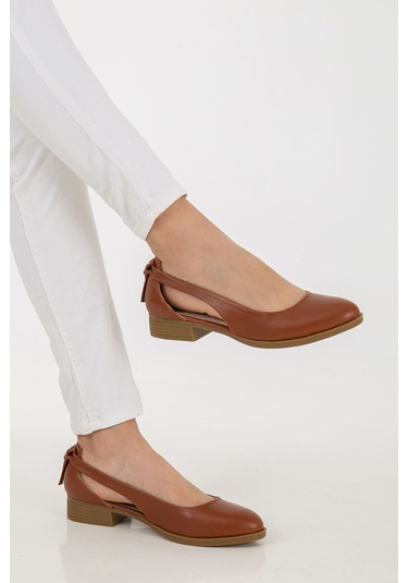 Volpen Cilt Kısa Topuk Ayakkabı Mint Yeşil Taba