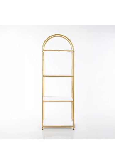 Demeter Gold Metal 4 Katlı Dekoratif Raf Gold